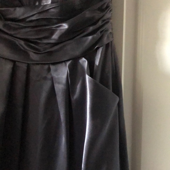 David’s bridal size 2 strapless pewter dress - Picture 3 of 5